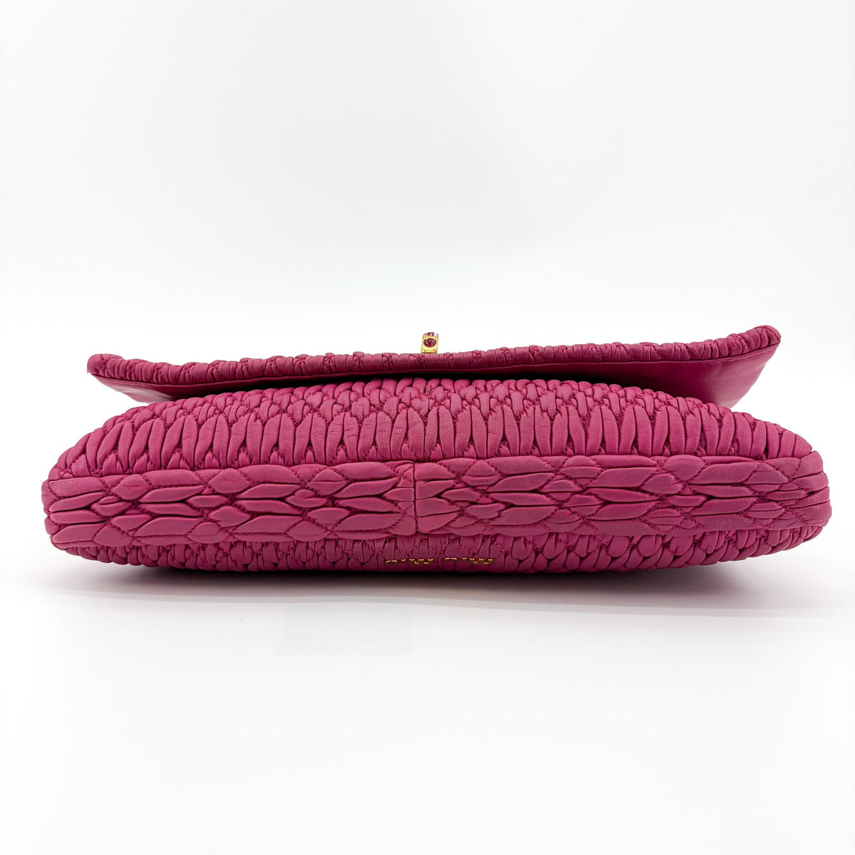 Miu Miu Crystal Clutch Matelasse Leather Pink Other Clutche & Pouche Bag (Pre-Owned)