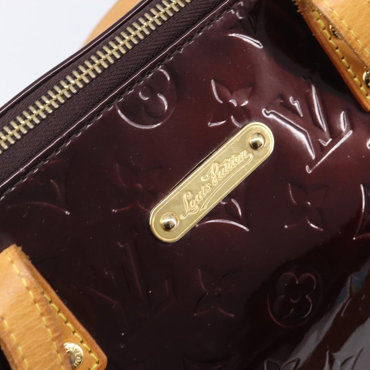 Louis Vuitton Bellevue Monogram Vernis Burgundy Patent_Leather Handbag (Pre-Owned)