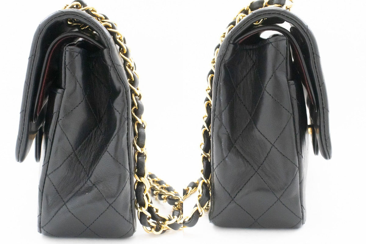 Chanel Cc Flap Quilted Classic Flap Motif Printed Nylon Black Leather Crossbody Bag Bag (Pre-Owned)