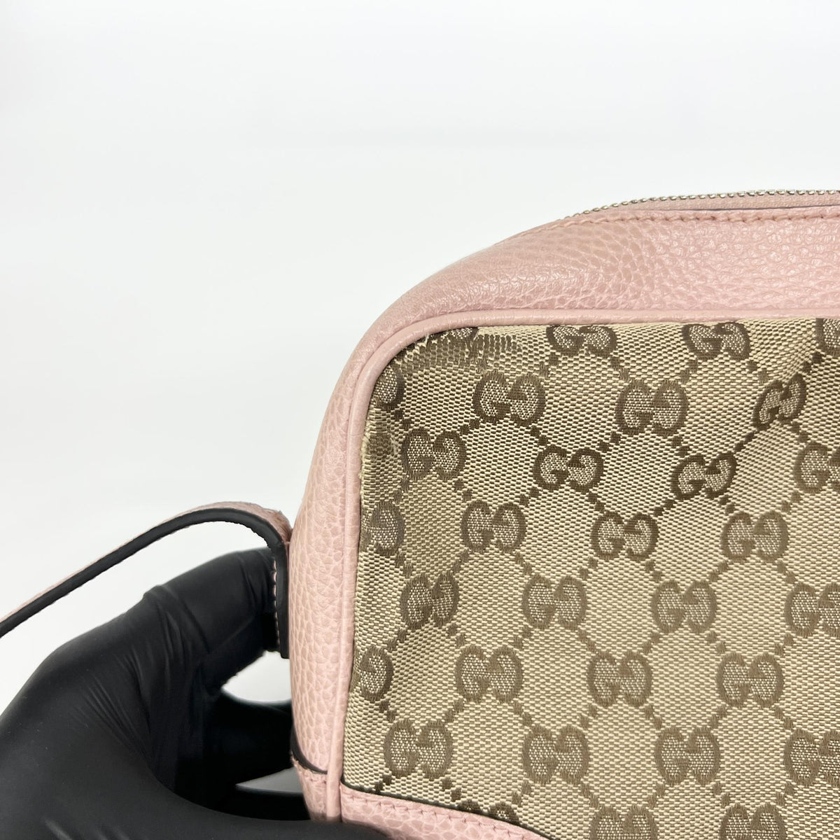 Gucci Bree Disco Gg Canvas With Leather Brown Canvas Crossbody Bag Bag (Pre-Owned)