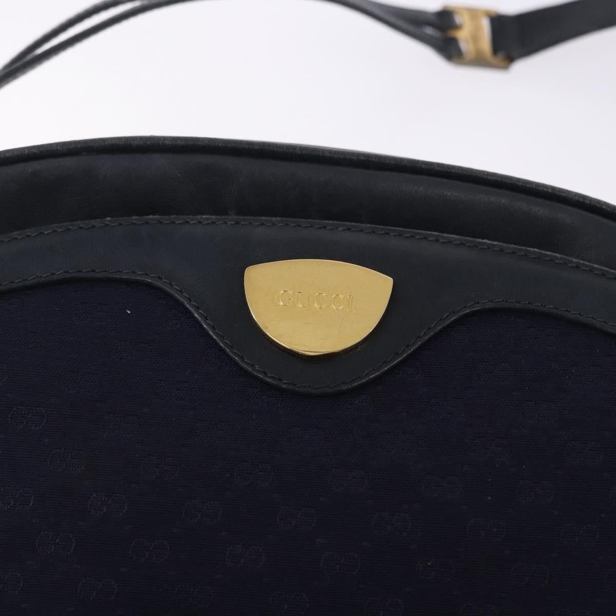 Gucci Micro Gg Canvas Canvas Navy Canvas Shoulder Bag Bag (Pre-Owned)