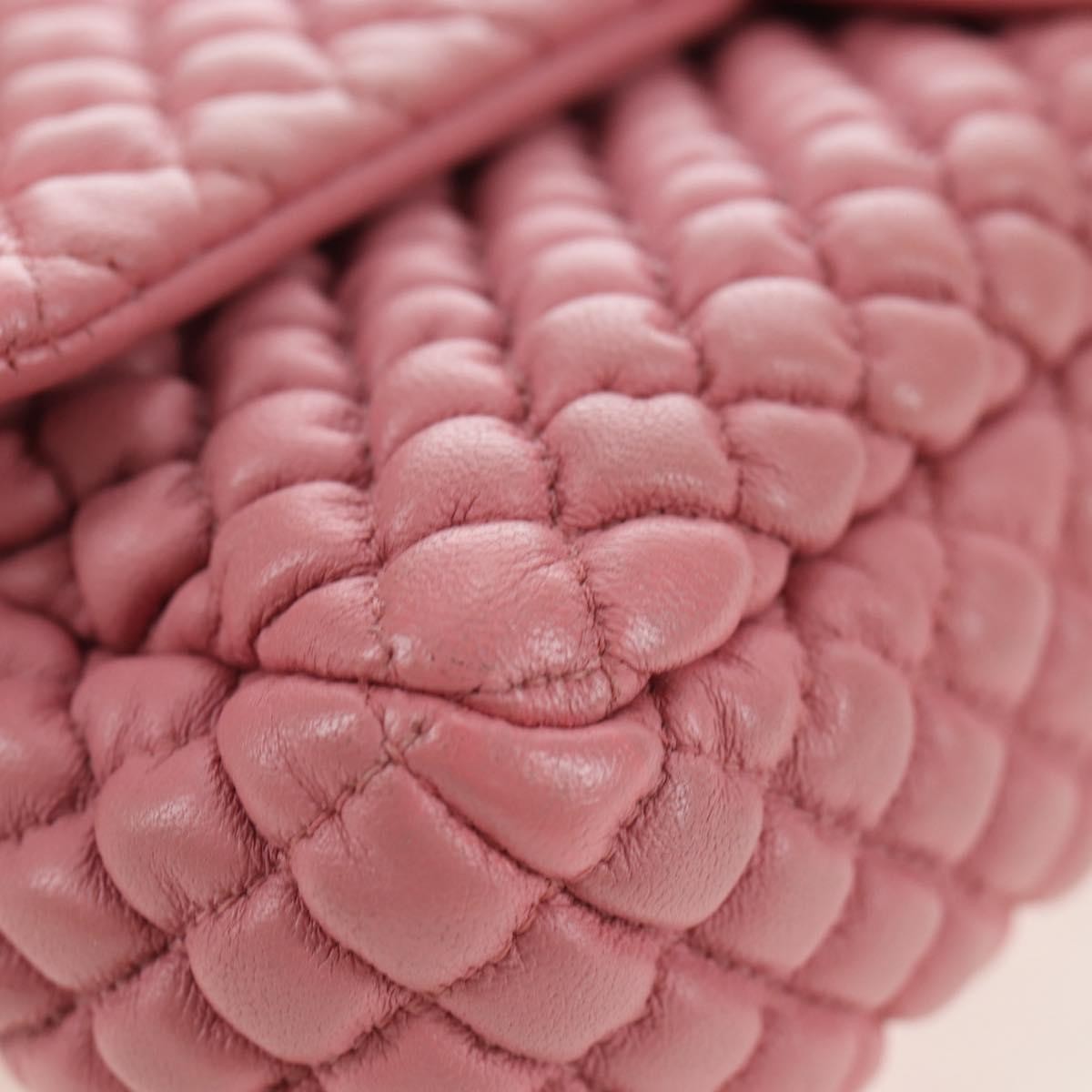 Chanel Flap Shoulder Quilted Lambskin Pink Leather Shoulder Bag Bag (Pre-Owned)