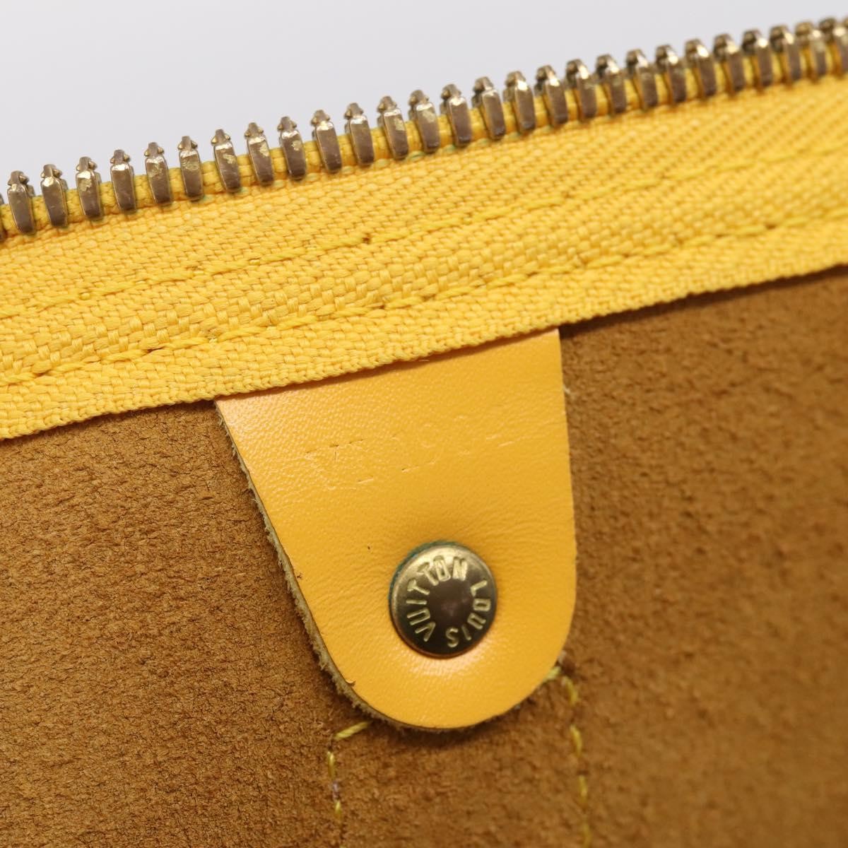 Louis Vuitton Keepall Epi Leather Yellow Leather Travel Bag Bag (Pre-Owned)