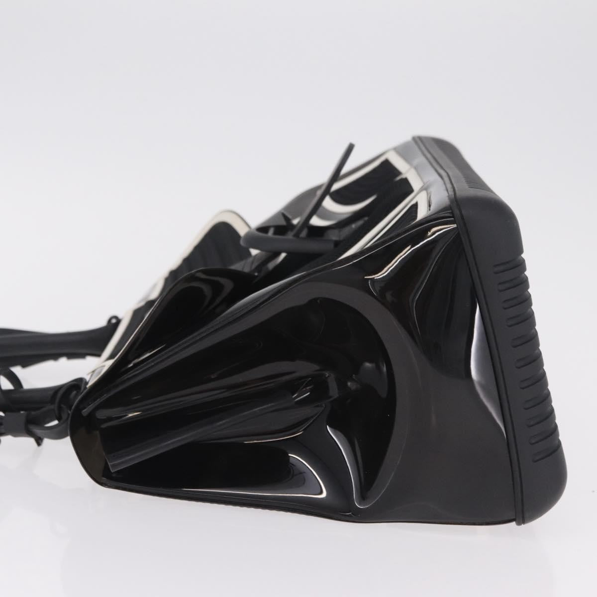Delvaux Champion Brillant Top Handle Pvc And Rubber Black Plastic Handbag (Pre-Owned)