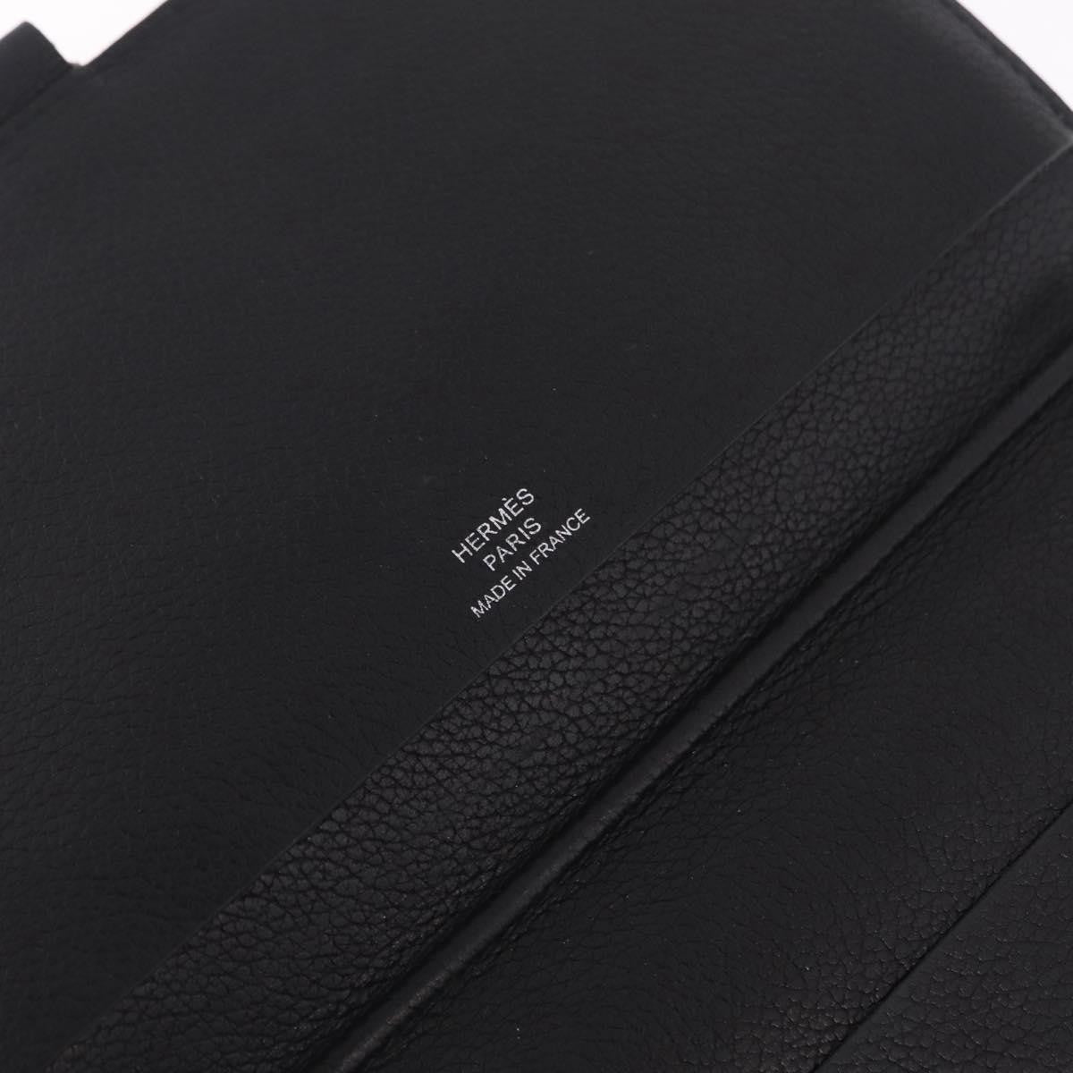Hermes Vision Agenda Cover Leather Black Leather Briefcase Bag (Pre-Owned)