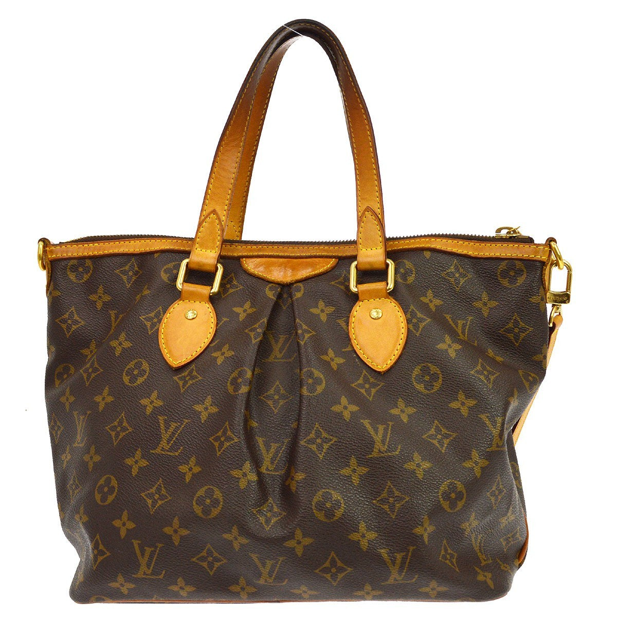 Louis Vuitton Palermo Monogram Canvas Brown Canvas Handbag (Pre-Owned)