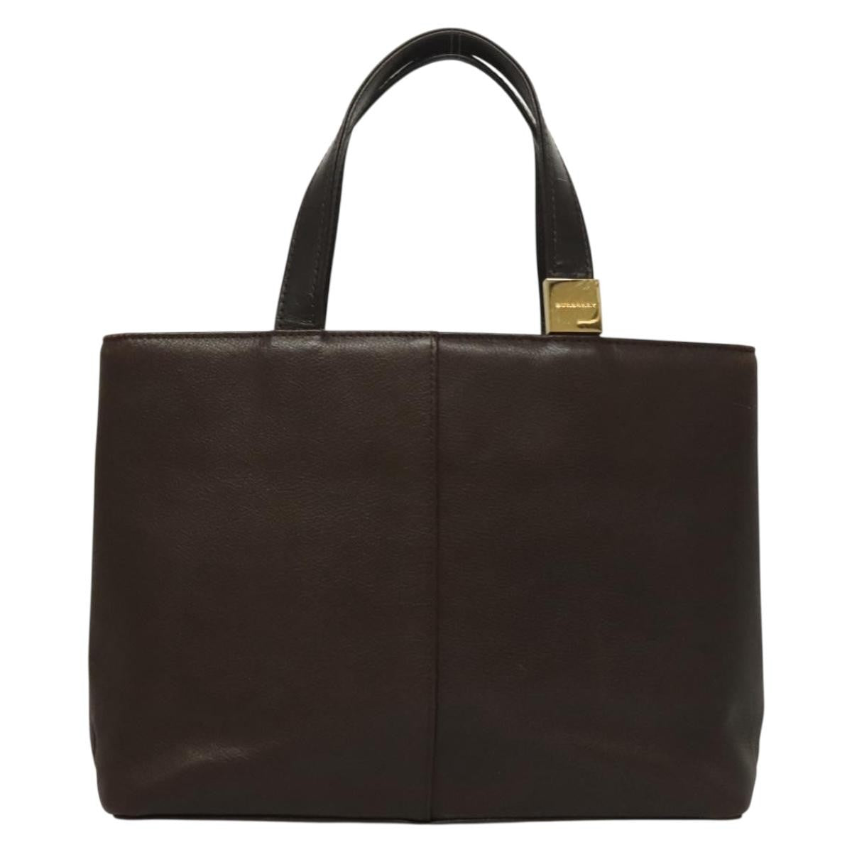 Burberry Vintage Leather Brown Leather Handbag (Pre-Owned)