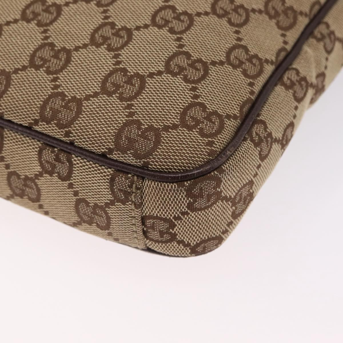 Gucci Front Zip Messenger Gg Coated Canvas Beige Canvas Crossbody Bag Bag (Pre-Owned)