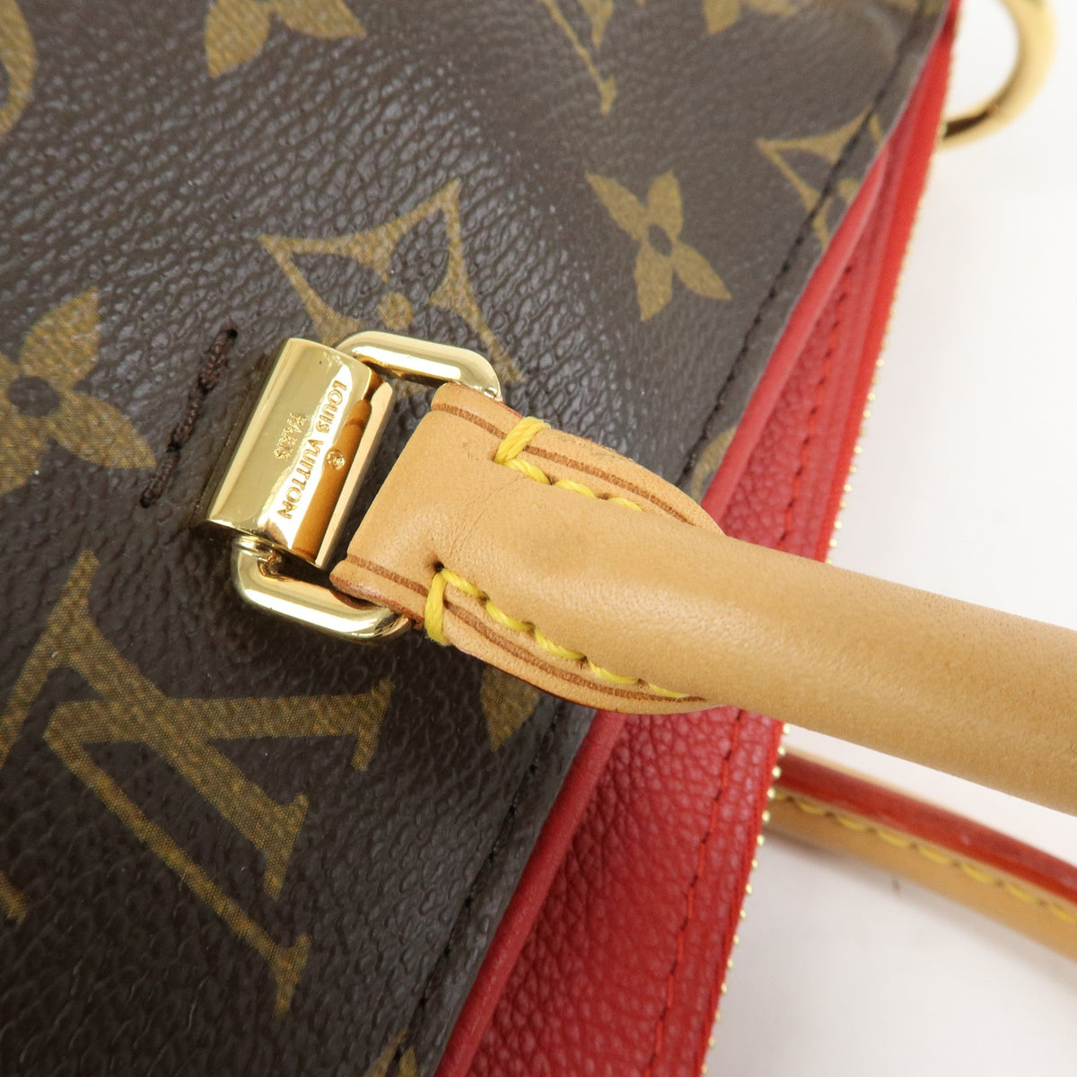 Louis Vuitton Pallas Monogram Canvas With Leather Brown Canvas Tote Bag Bag (Pre-Owned)