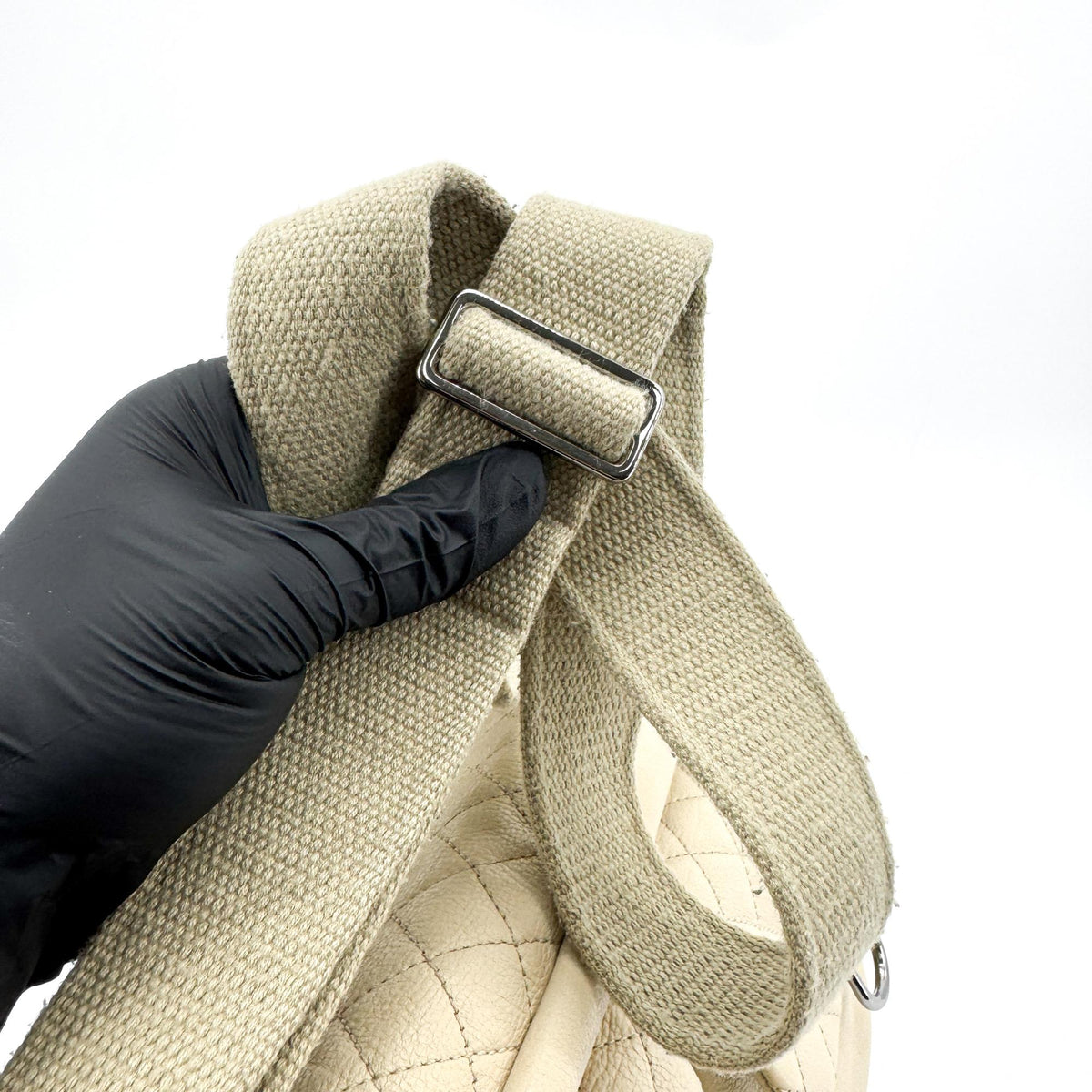 Chanel Sport Line Double Pocket Zip Messenger Leather Beige Leather Crossbody Bag Bag (Pre-Owned)
