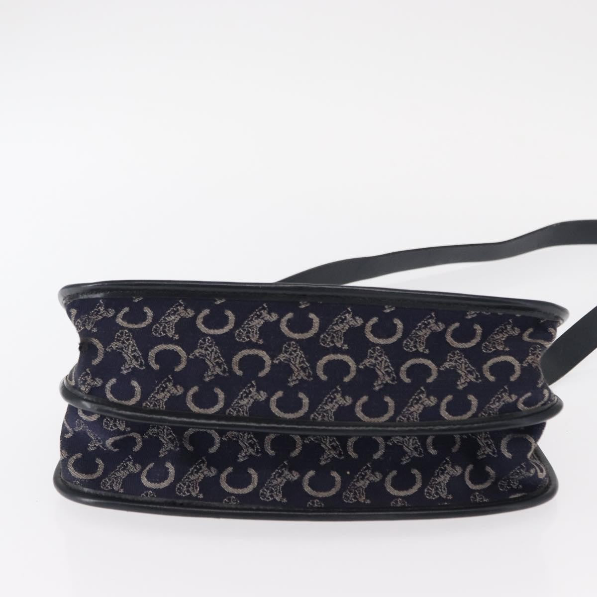 Celine C Sulky Canvas Navy Canvas Shoulder Bag Bag (Pre-Owned)