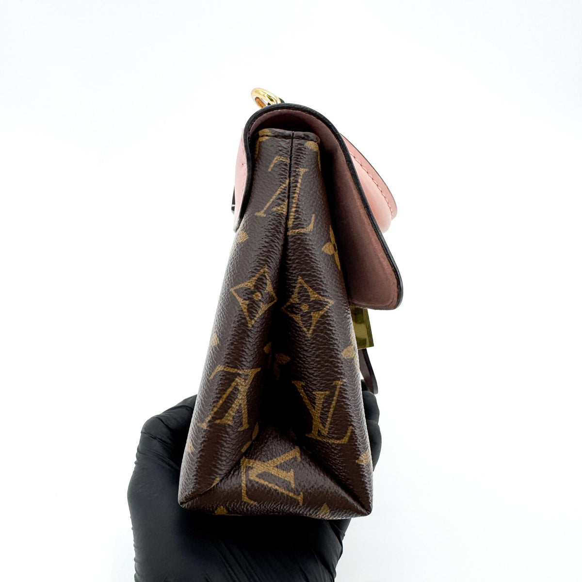 Louis Vuitton Braided Handle Locky Monogram Canvas With Leather Brown Canvas Handbag (Pre-Owned)