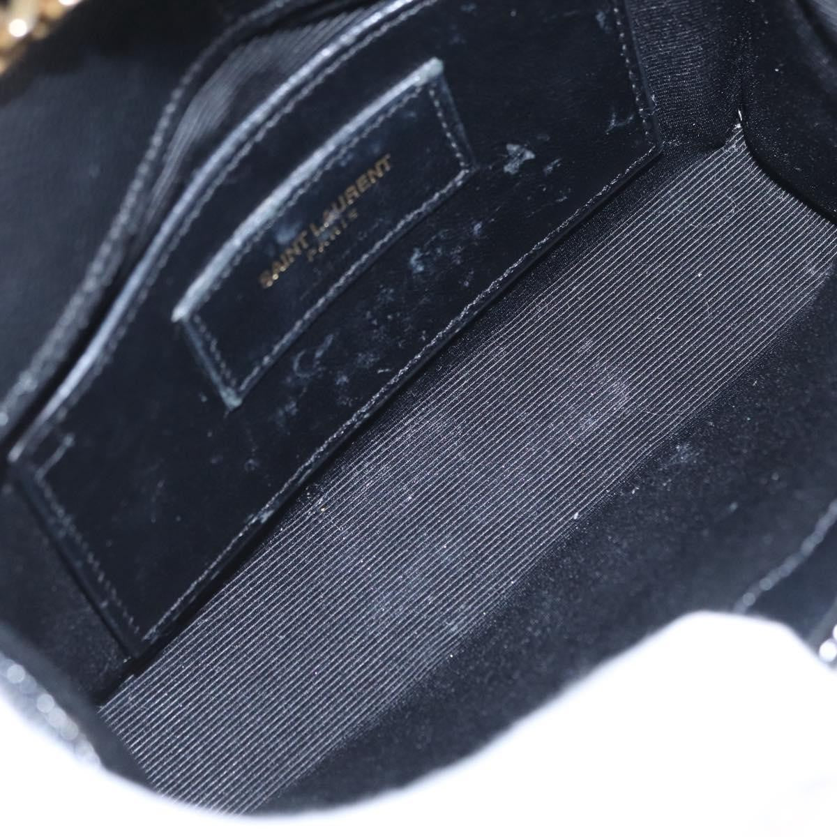 Saint Laurent Classic Monogram Leather Black Leather Crossbody Bag Bag (Pre-Owned)