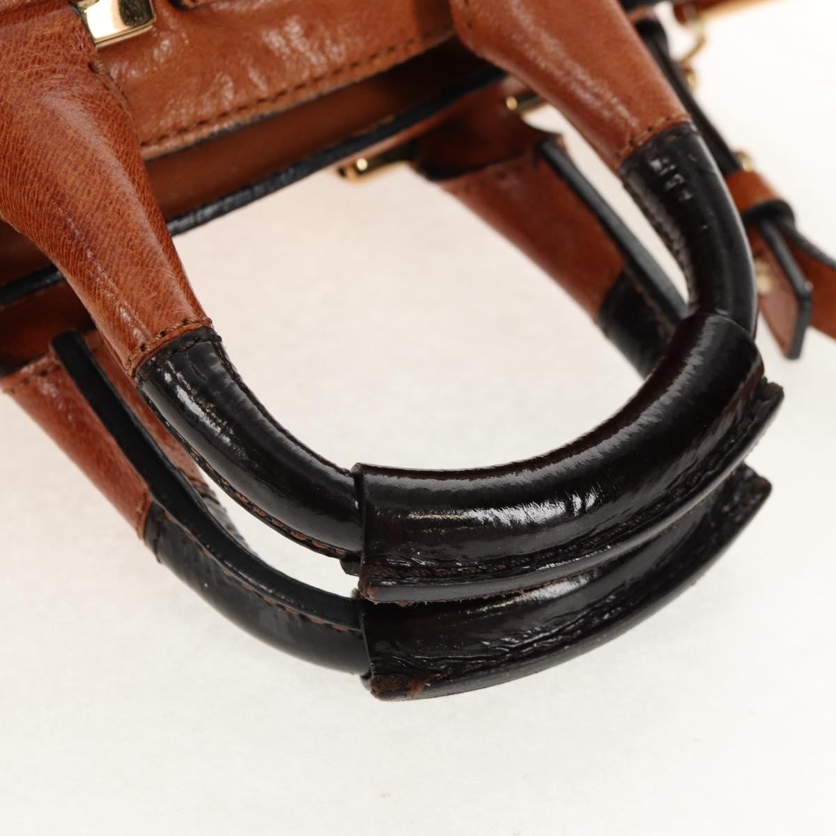 Chloe Ethel Top Handle Leather Brown Leather Handbag (Pre-Owned)
