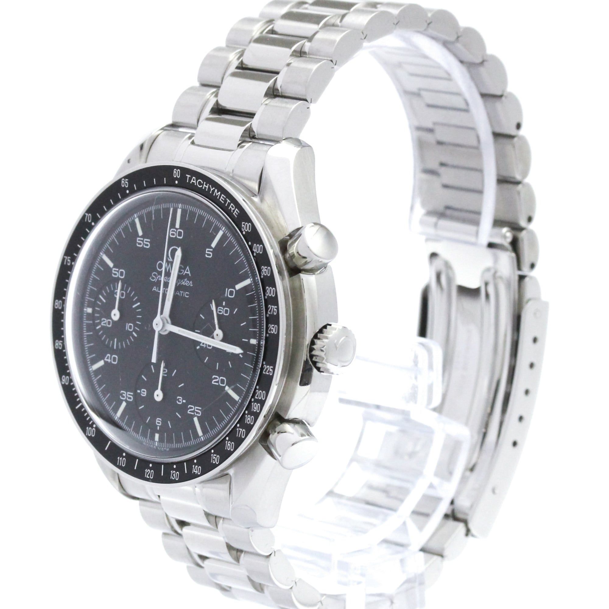 Omega Speedmaster Reduced Chronograph Automatic Stainless Steel Watch (Pre-Owned)