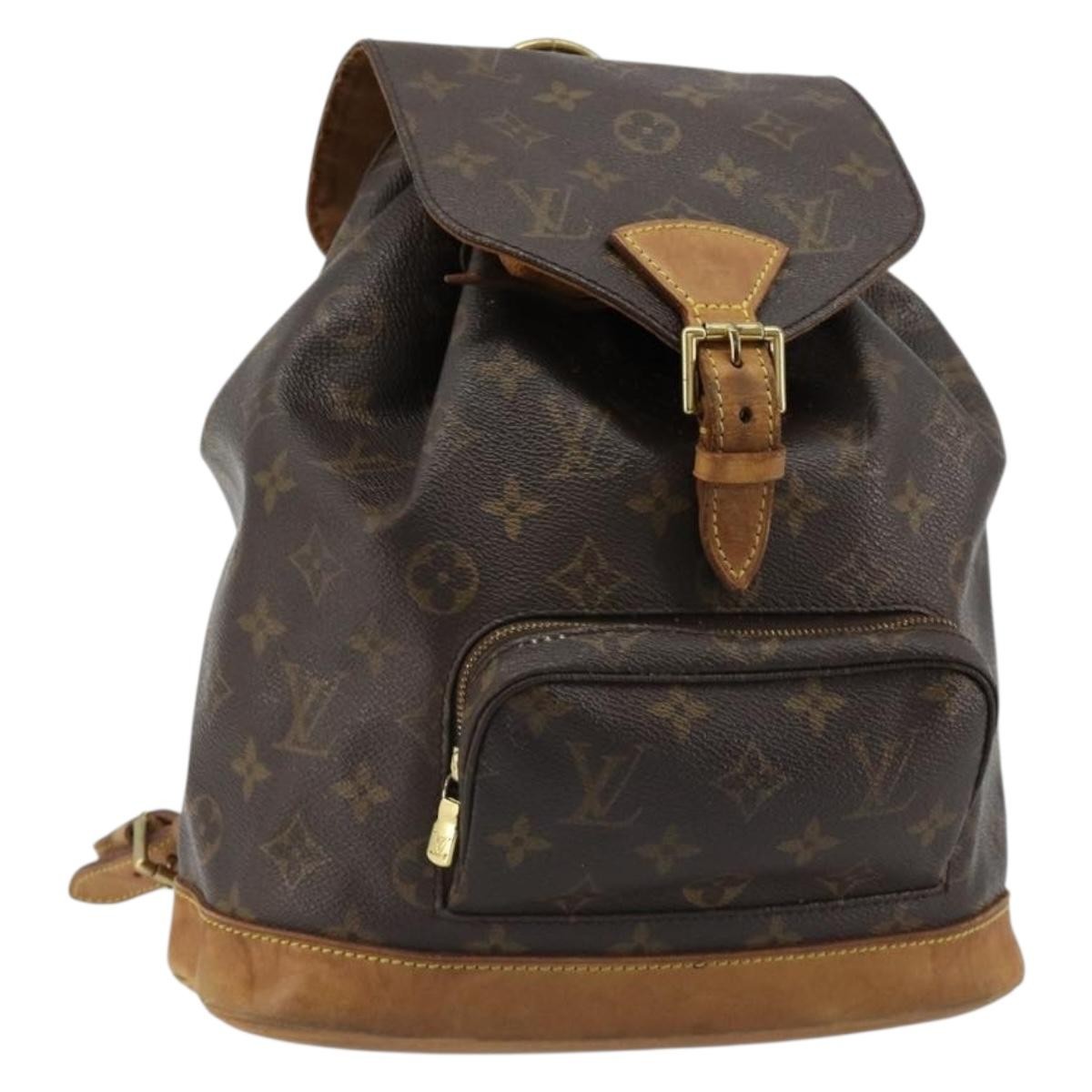 Louis Vuitton Vintage Montsouris Monogram Canvas Brown Canvas Backpack Bag (Pre-Owned)