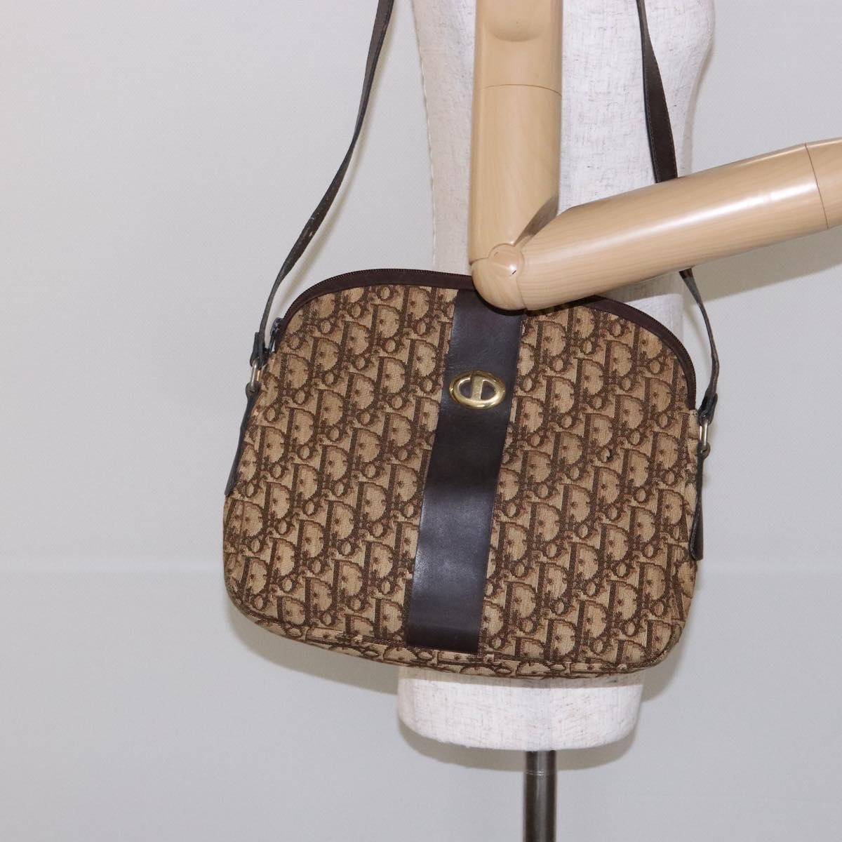 Christian Dior Vintage Trotter Canvas Brown Canvas Bag (Pre-Owned)