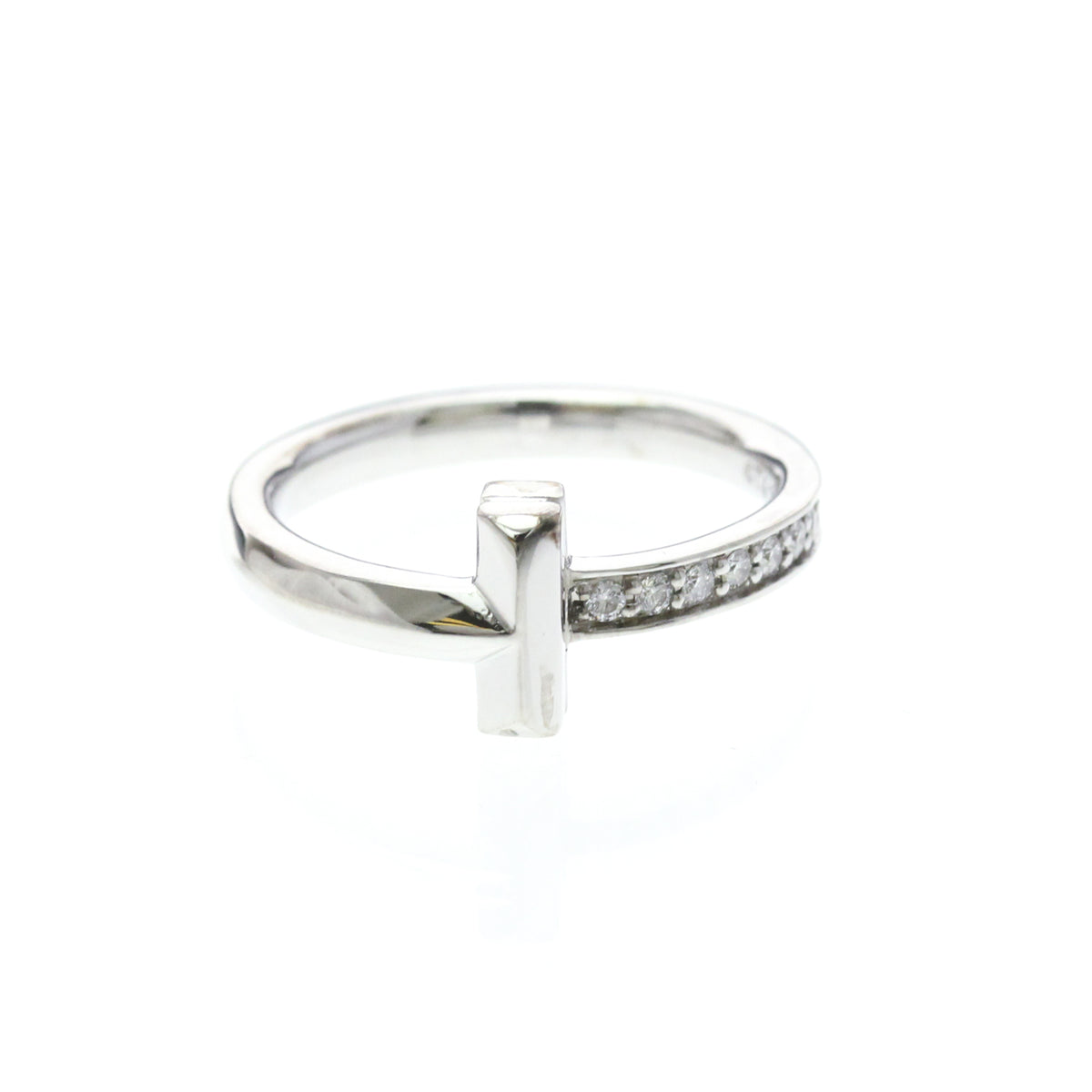 Tiffany & Co. T One Ring / Diamond White Gold / Diamond Silver White_Gold Ring Jewelry (Pre-Owned)