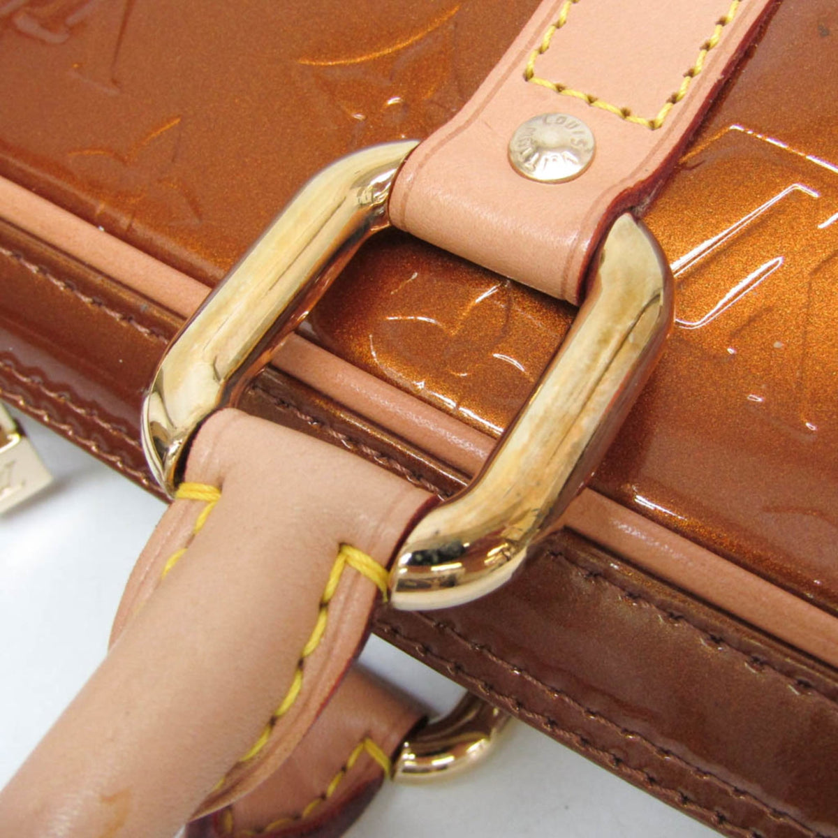 Louis Vuitton Vandam Monogram Vernis Brown Patent_Leather Handbag (Pre-Owned)