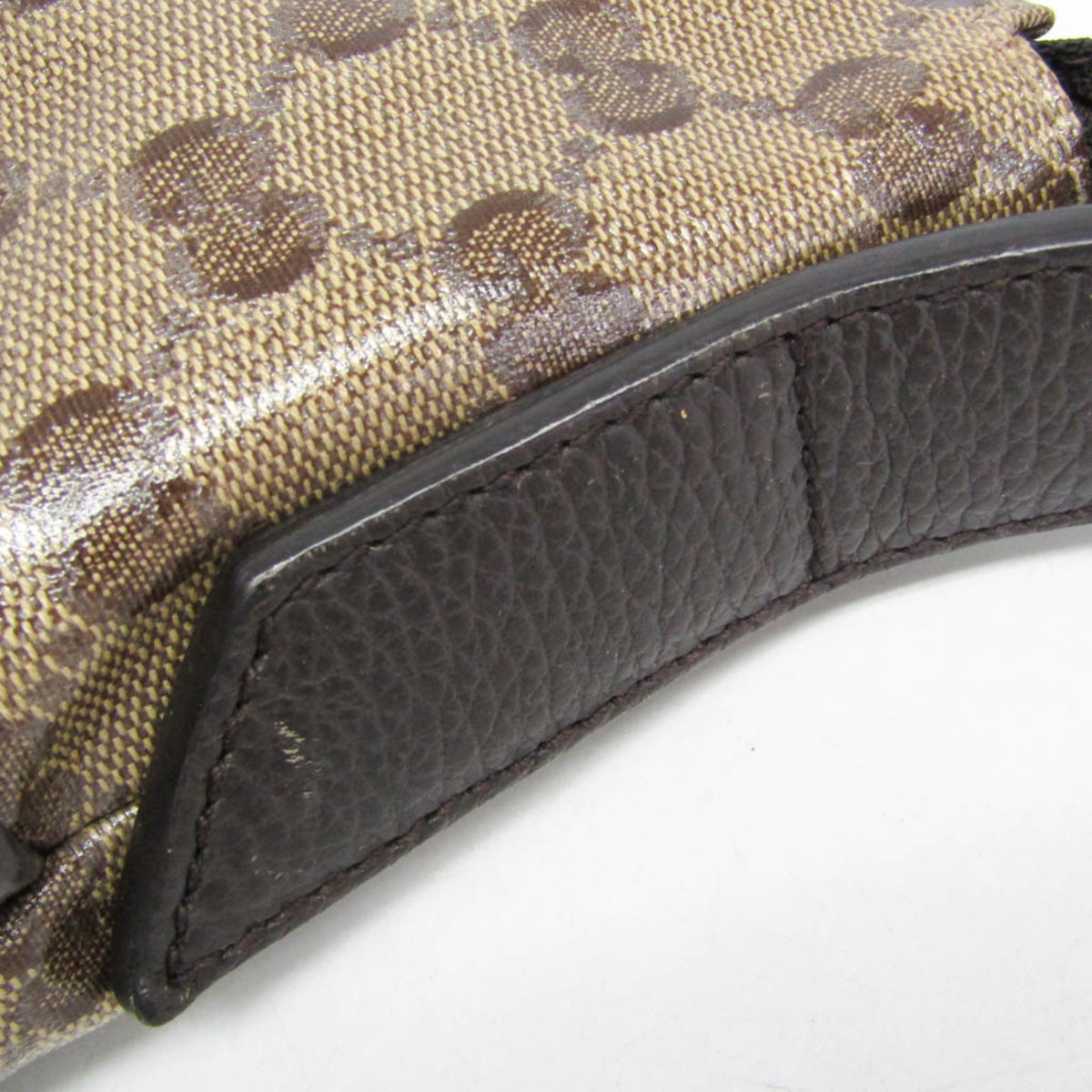 Gucci Front Pocket Messenger Gg Canvas And Leather Beige Canvas Shoulder Bag Bag (Pre-Owned)