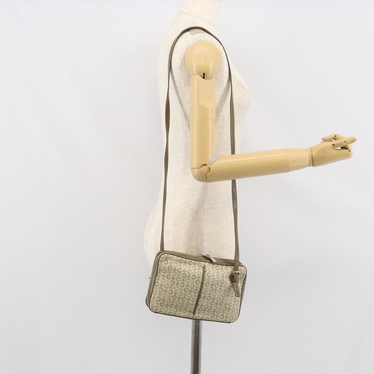 Celine C Macadam Shoulder Canvas Khaki Canvas Shoulder Bag Bag (Pre-Owned)