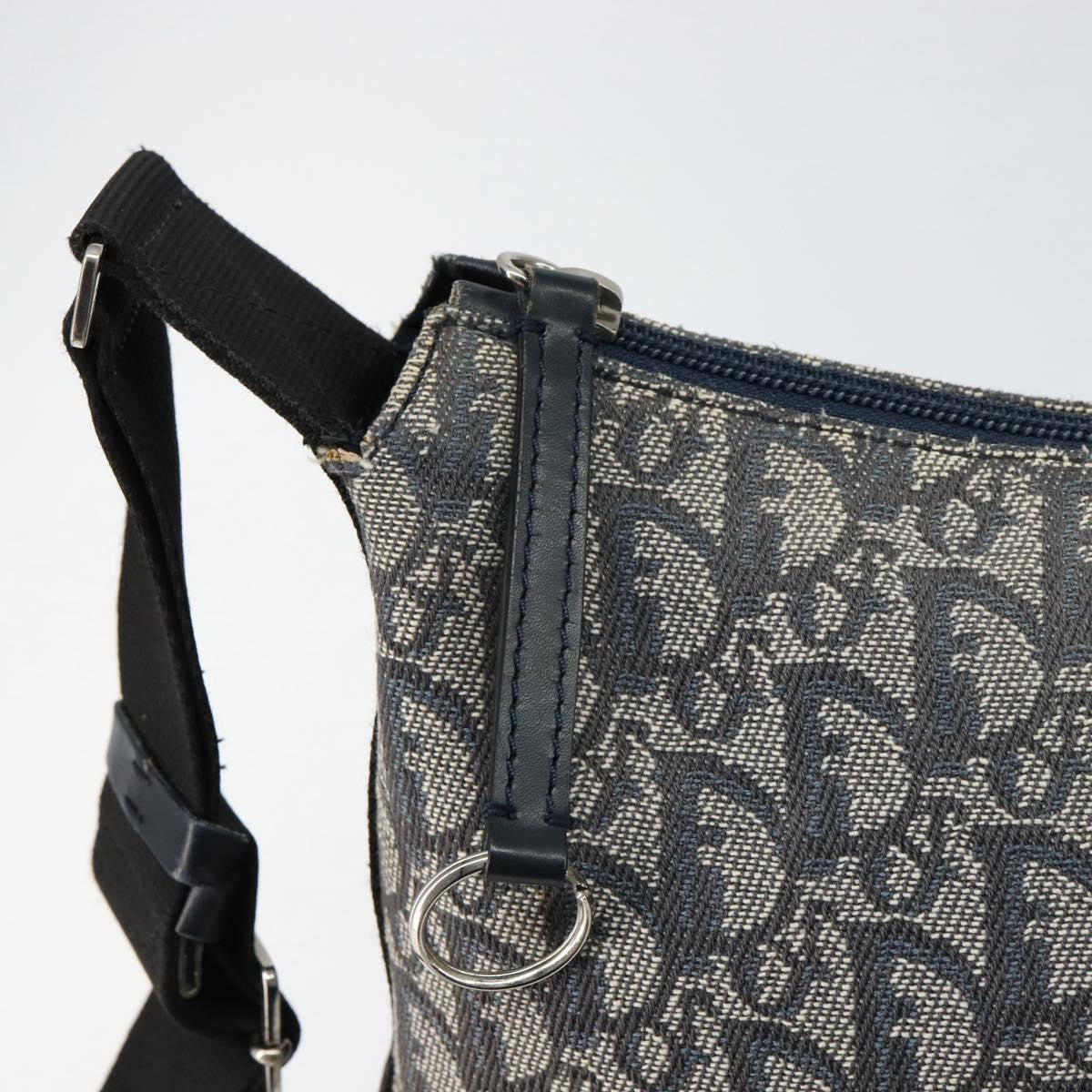 Christian Dior Vintage Trotter Canvas Navy Canvas Shoulder Bag Bag (Pre-Owned)