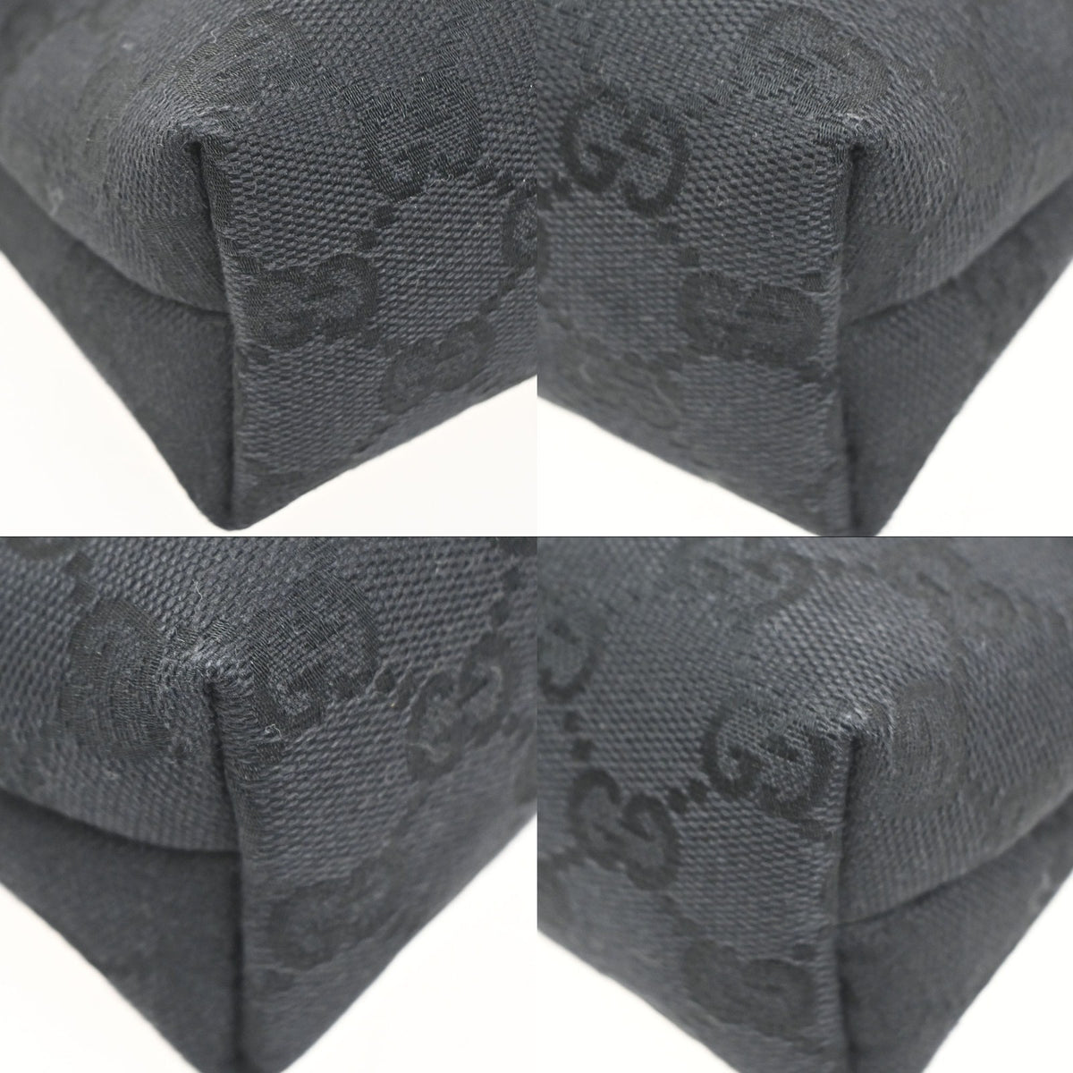 Gucci Buckle Waist Gg Canvas And Leather Black Canvas Clutche & Pouche Bag (Pre-Owned)