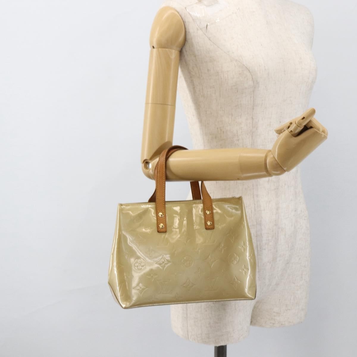 Louis Vuitton Reade Monogram Vernis Beige Patent_Leather Handbag (Pre-Owned)