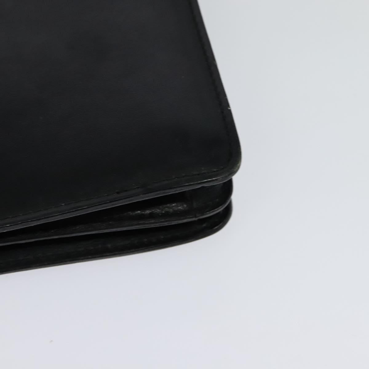 Celine Gancini Leather Black Leather Handbag (Pre-Owned)