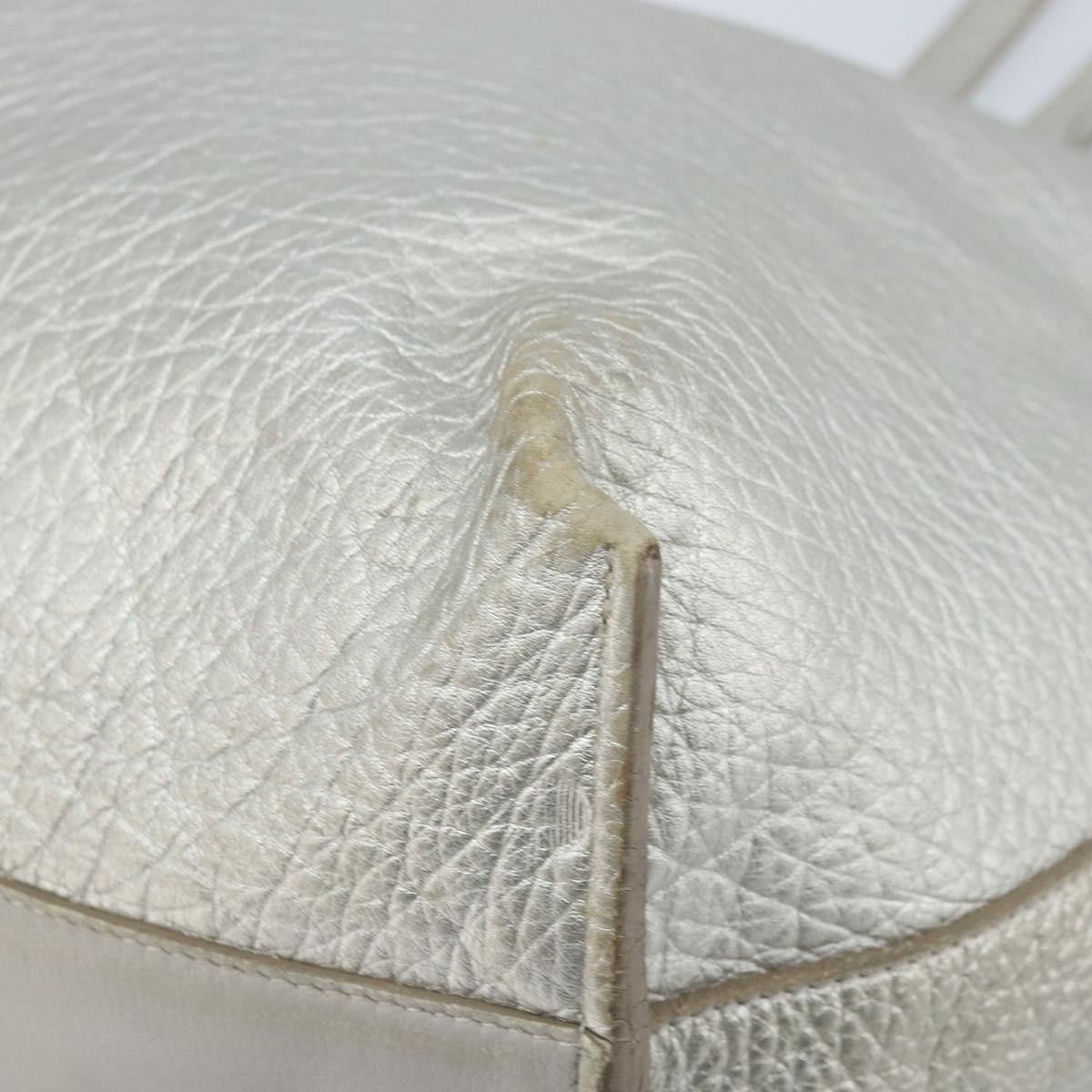 Chloe Dilan Tote Leather Silver Leather Tote Bag Bag (Pre-Owned)