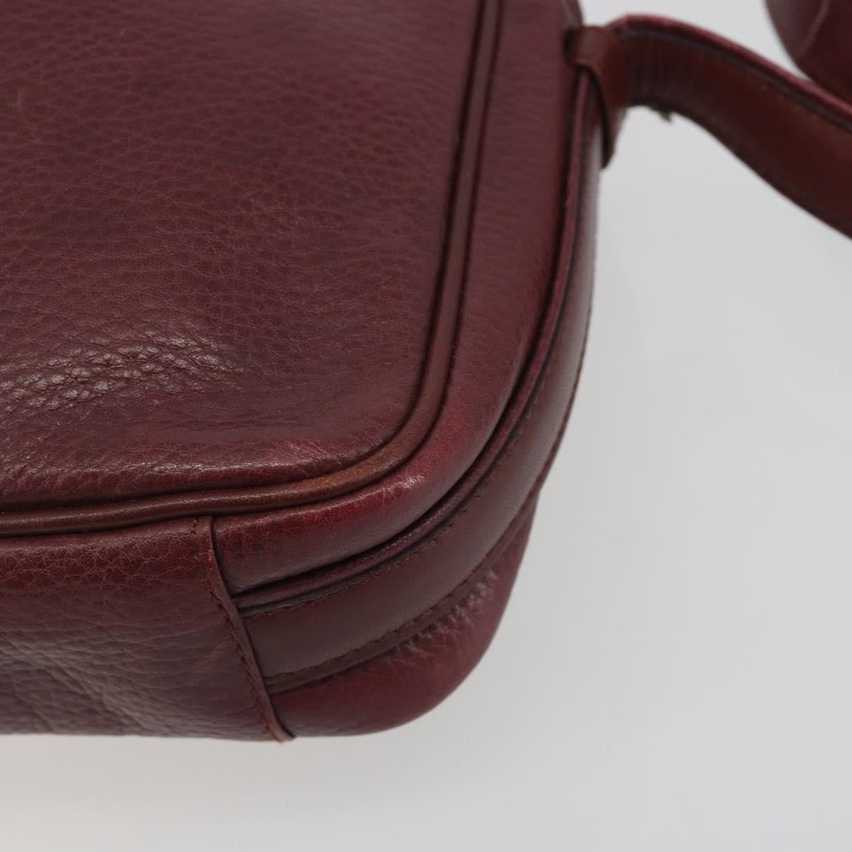 Cartier Tasseled Must De Cartier Leather Burgundy Leather Shoulder Bag Bag (Pre-Owned)