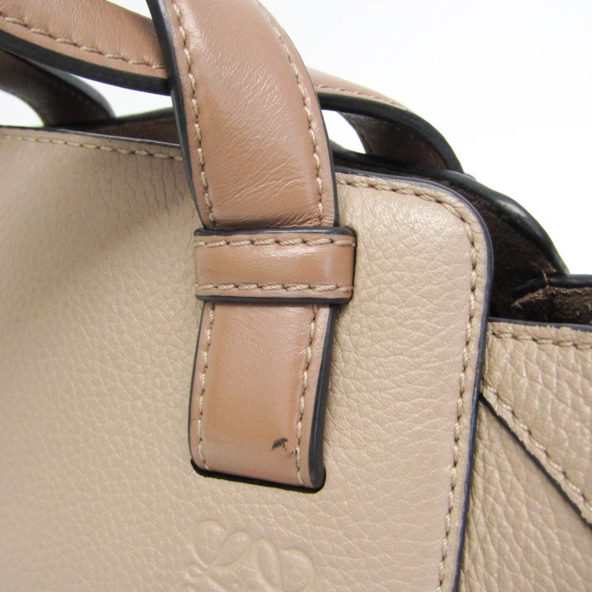 Loewe Hammock Nugget Leather Beige Leather Handbag (Pre-Owned)