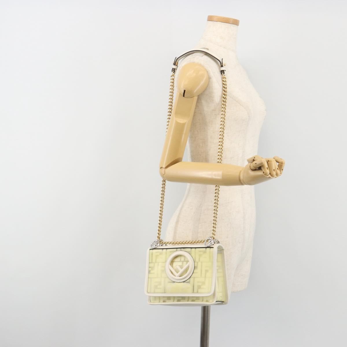 Fendi Kan I F Zucca Pu Clear Canvas Shoulder Bag Bag (Pre-Owned)