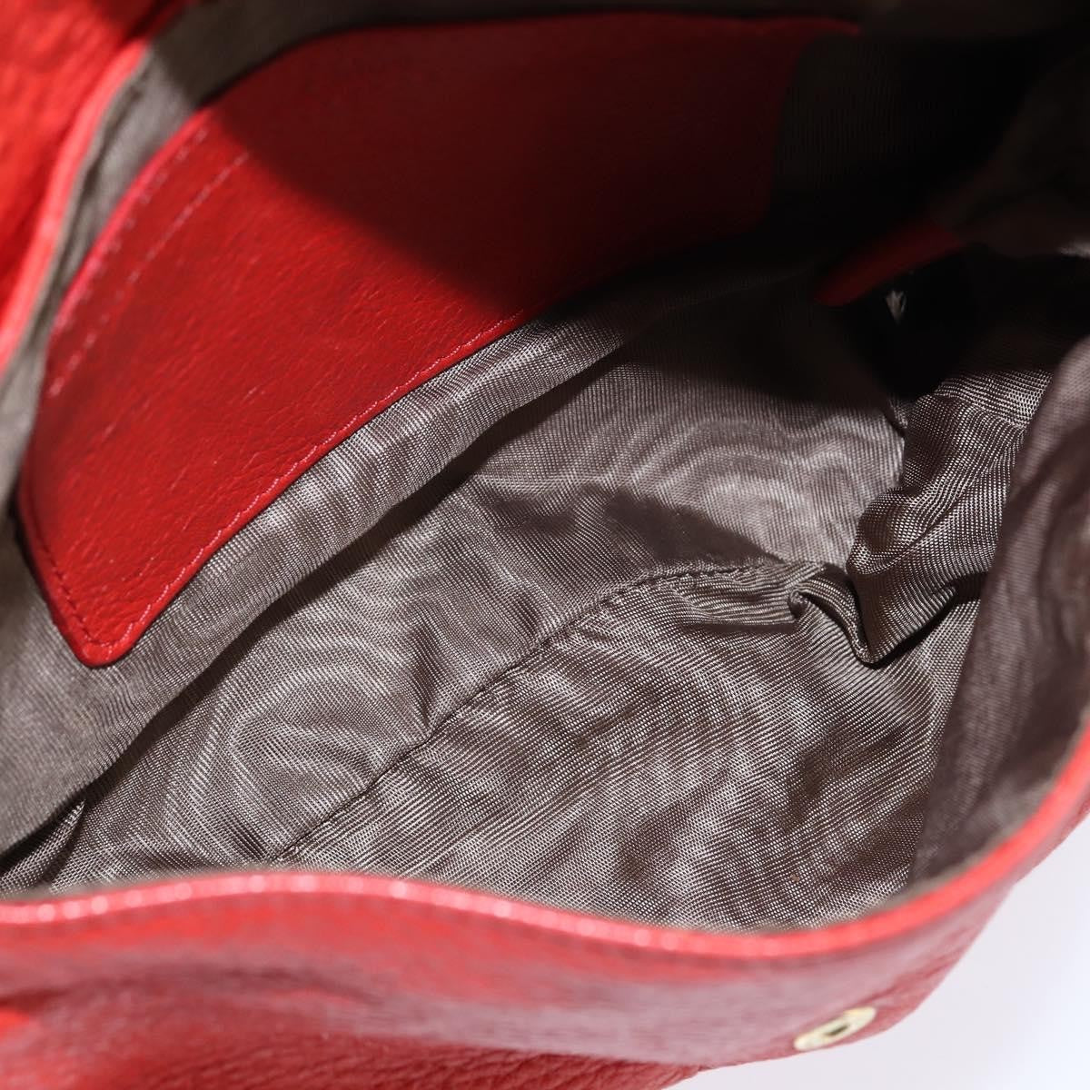 Chloe Lily Leather Red Leather Shoulder Bag Bag (Pre-Owned)