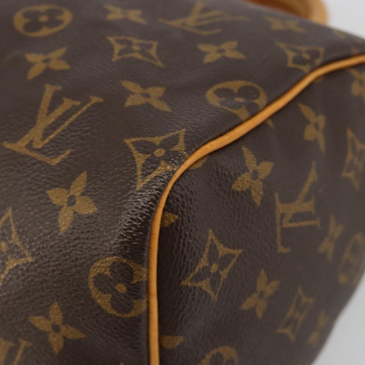 Louis Vuitton Speedy Monogram Canvas Neutral Canvas Handbag (Pre-Owned)