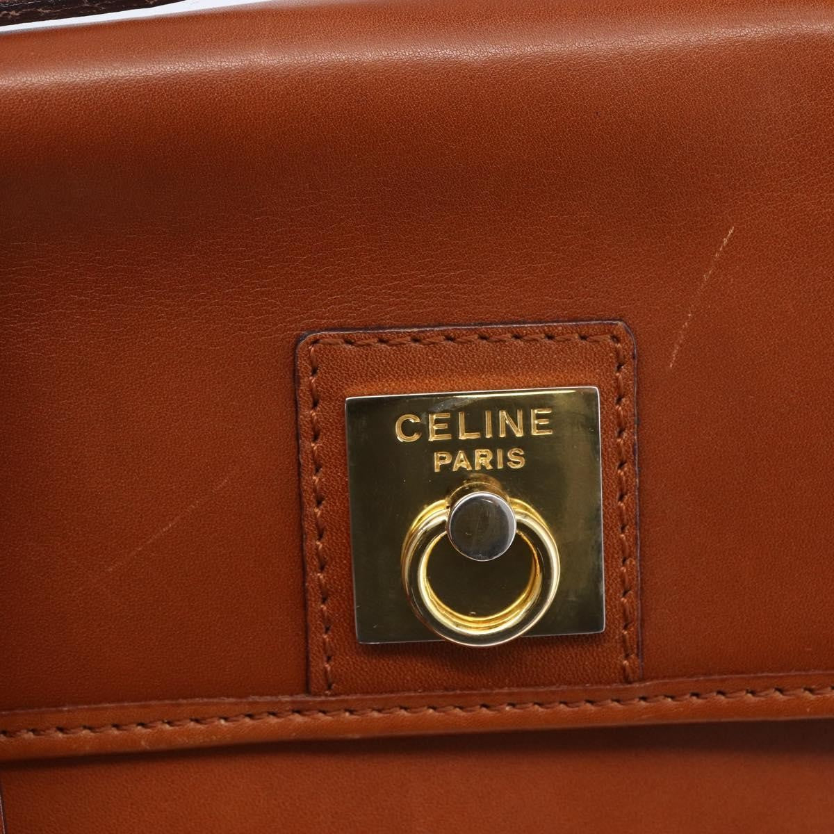 Celine Handbag Leather Brown Leather Handbag (Pre-Owned)
