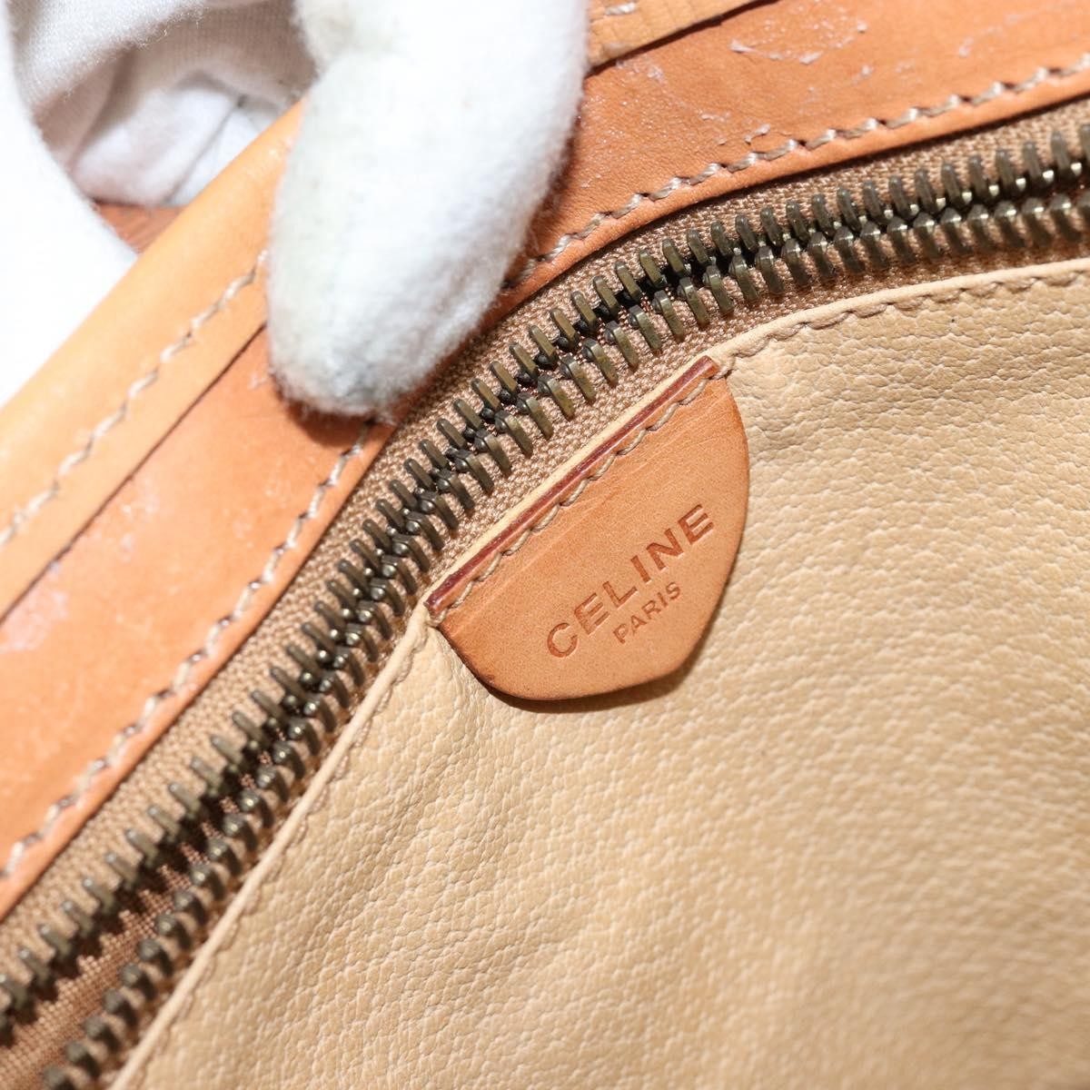Celine Macadam Shoulder Pvc Leather Beige Canvas Shoulder Bag Bag (Pre-Owned)
