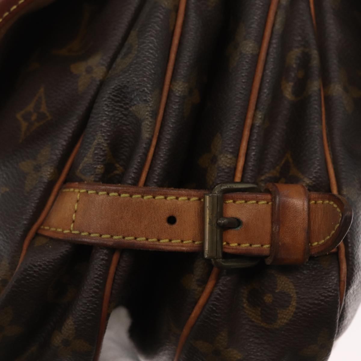 Louis Vuitton Saumur Monogram Canvas Brown Canvas Shoulder Bag Bag (Pre-Owned)