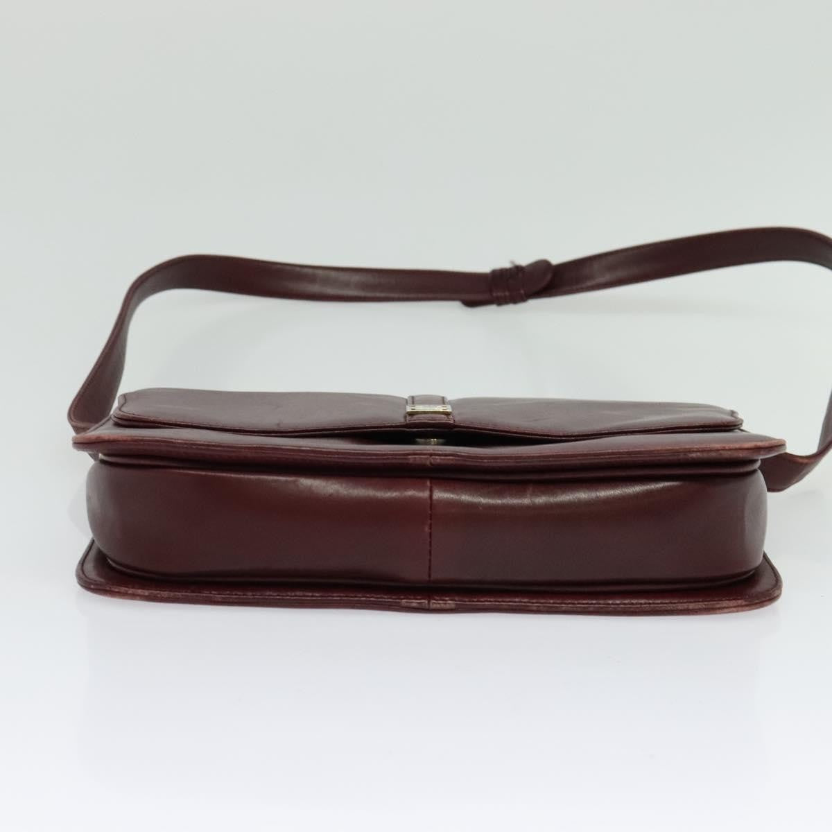 Givenchy Vintage 4G Leather Burgundy Leather Shoulder Bag Bag (Pre-Owned)