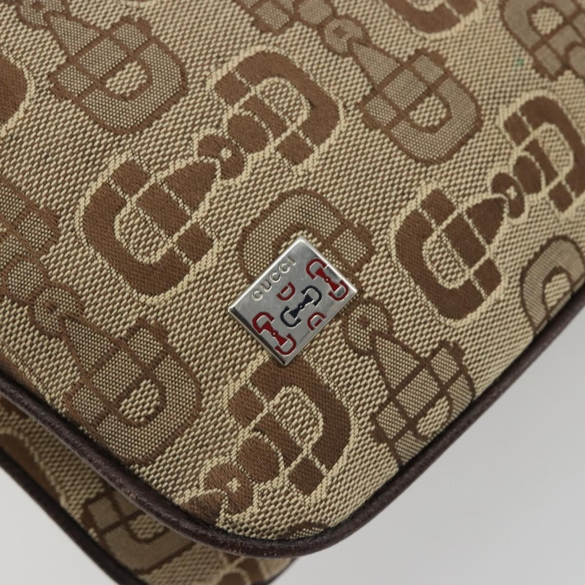 Gucci Vintage Top Handle Canvas Beige Canvas Handbag (Pre-Owned)