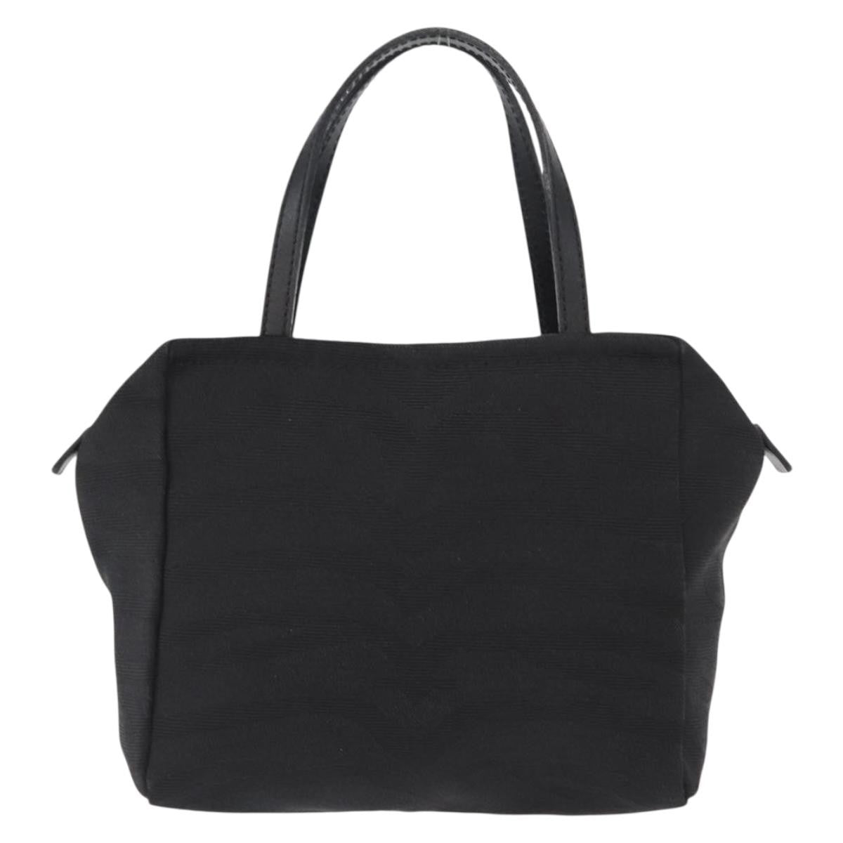 Fendi Vintage Canvas Black Canvas Handbag (Pre-Owned)
