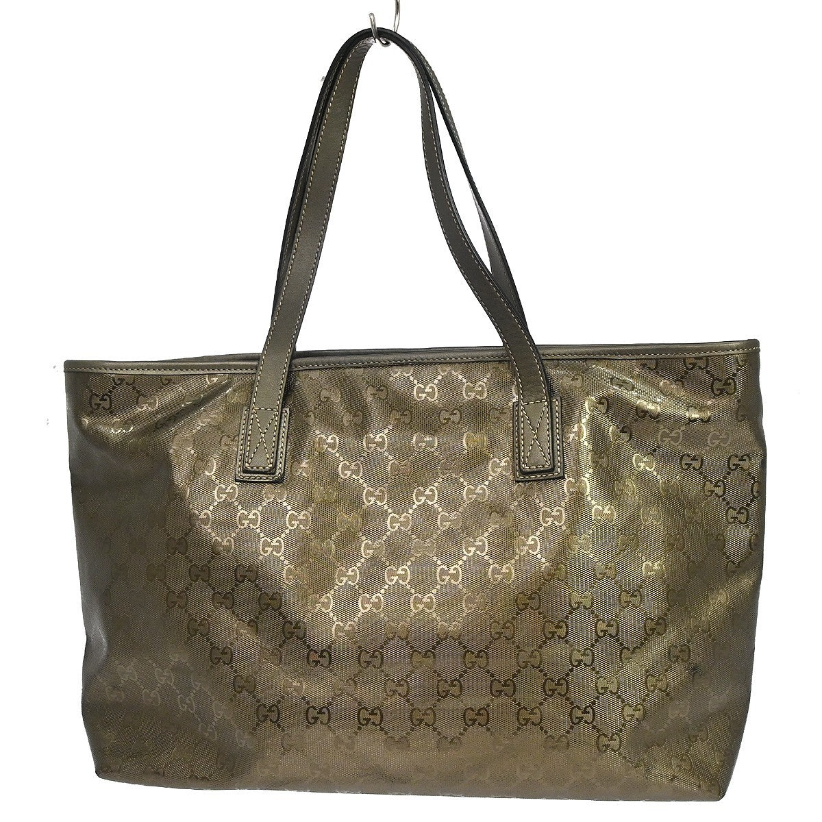 Gucci Plus Tote Gg Imprime Gold Canvas Tote Bag Bag (Pre-Owned)