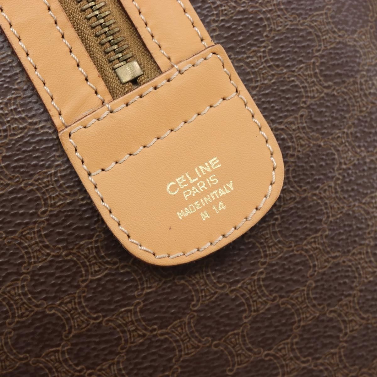 Celine Handbag Canvas Brown Canvas Handbag (Pre-Owned)
