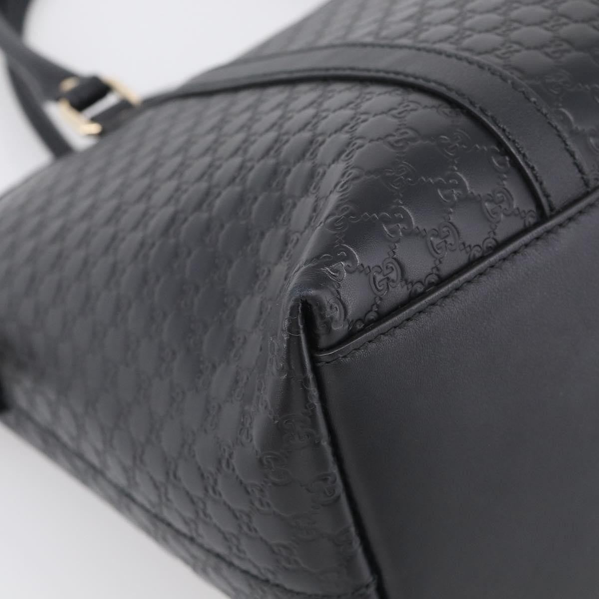 Gucci Guccissima Gg Leather Black Leather Handbag (Pre-Owned)
