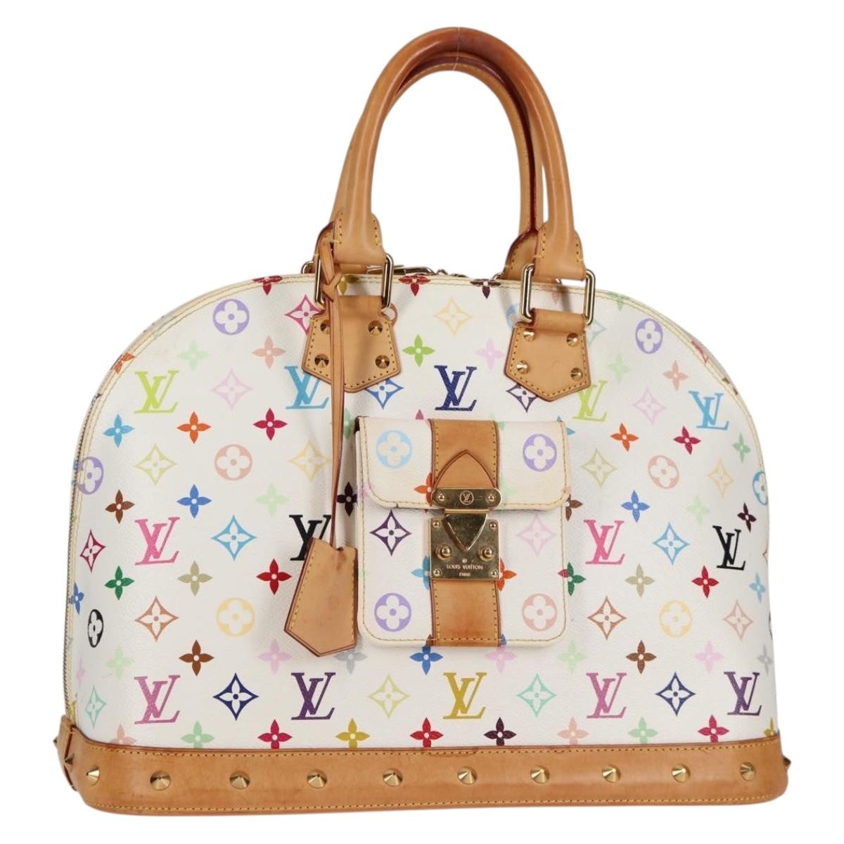 Louis Vuitton Alma Monogram Multicolor White Canvas Bag (Pre-Owned)