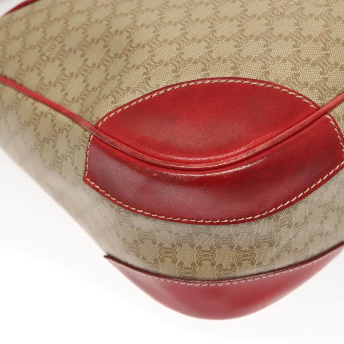 Celine Vintage Macadam Canvas And Leather Beige Canvas Bag (Pre-Owned)