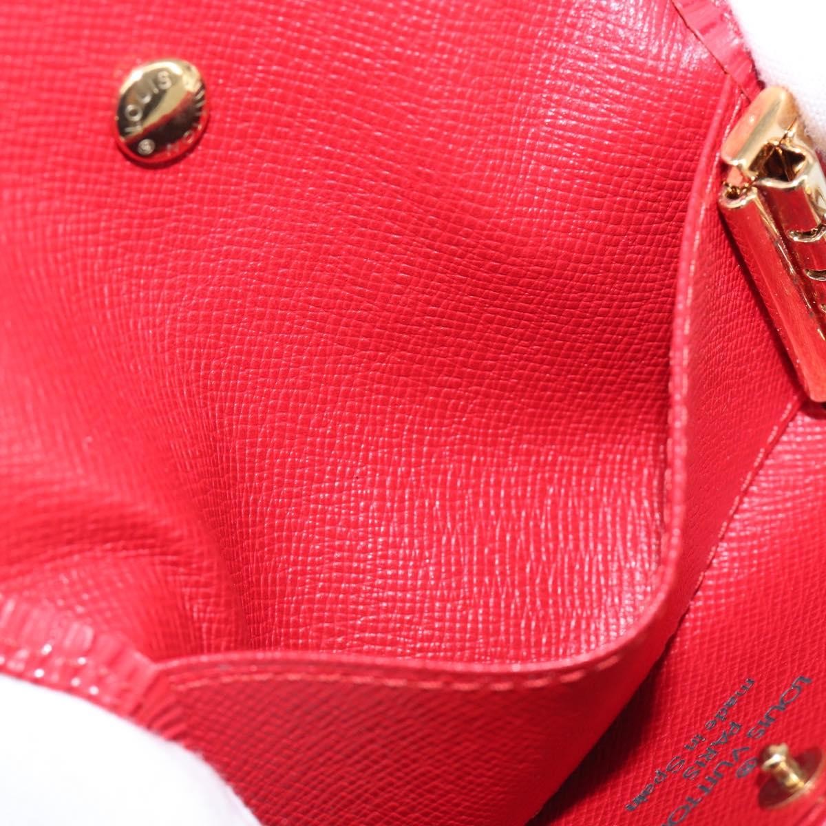 Louis Vuitton Multiclés 4 Cuir Verni Red Leather Wallets Accessory (Pre-Owned)
