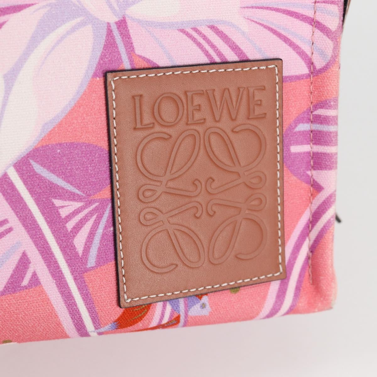 Loewe Paula's Ibiza Cushion Printed Canvas Pink Canvas Tote Bag Bag (Pre-Owned)