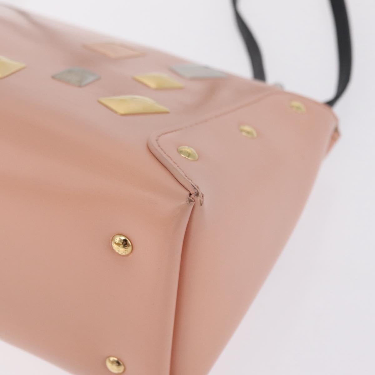 Louis Vuitton Sac Triangle Embellished Glazed Calfskin Pink Leather Handbag (Pre-Owned)