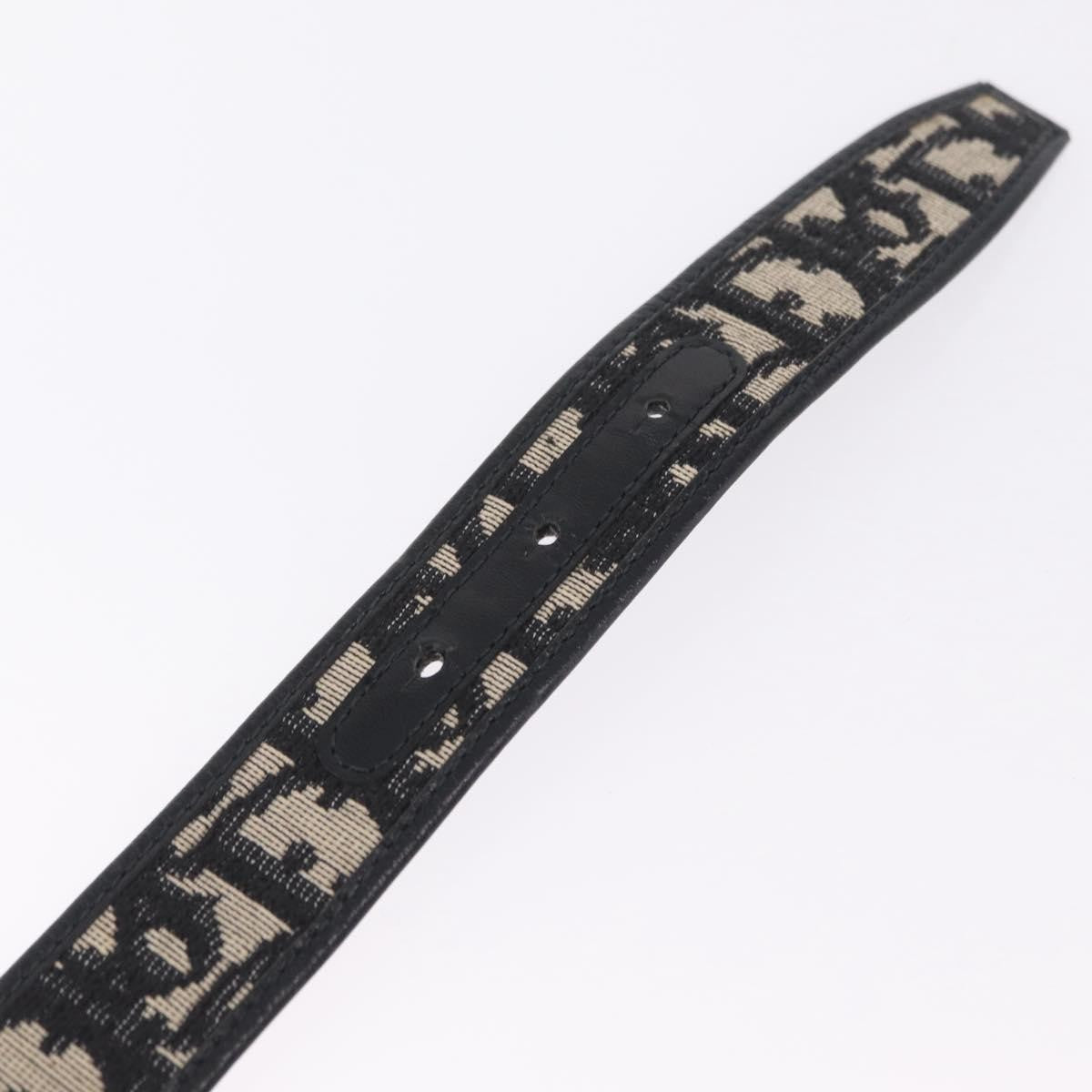 Christian Dior D Buckle Belt Canvas And Leather Navy Canvas Belts Accessory (Pre-Owned)
